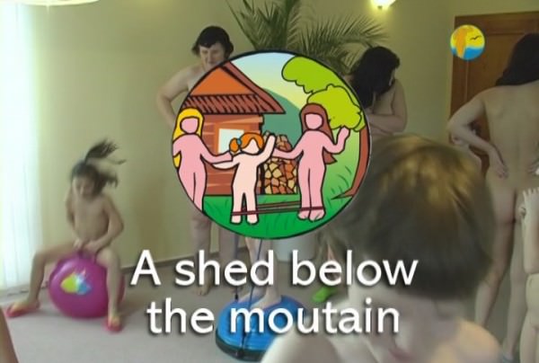 A Shed below the mountain - Naturist freedom family nudism video [720×480 | 01:03:07 | 1.6 GB]