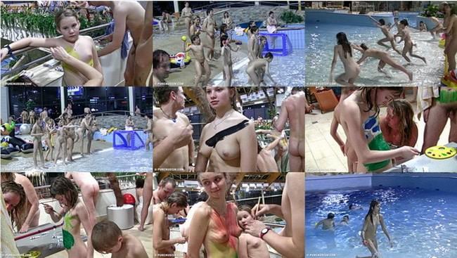 Rented swimming pool by nudists