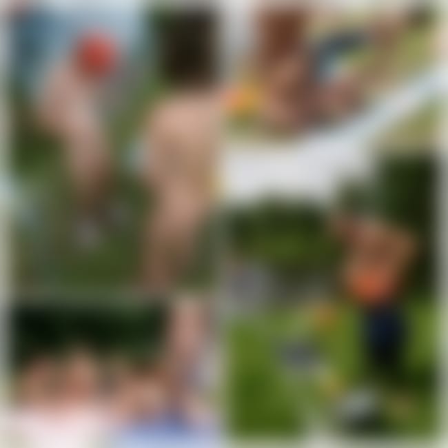 Family nudism photo on Lake purenudism series [Leisure Game Outdoor]