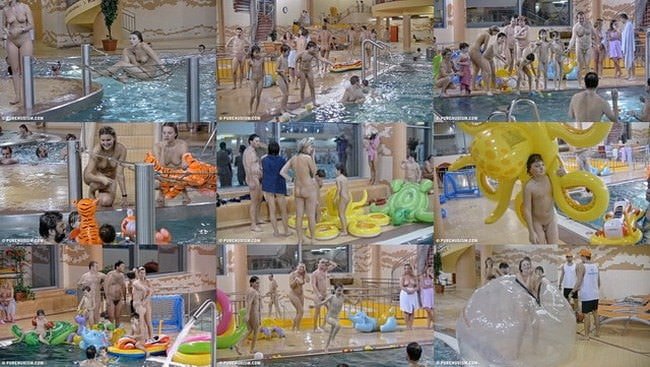 Indoor water runners vol.1 - nudism in the pool