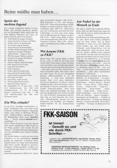Sonnenfreunde Sonderheft #71 - nudism magazine Germany